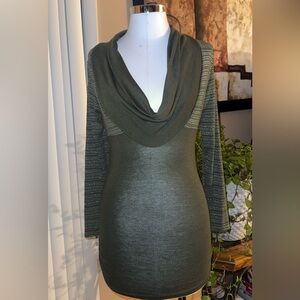 Vintage Y2K Fashion Magazine olive green bodycon mini dress